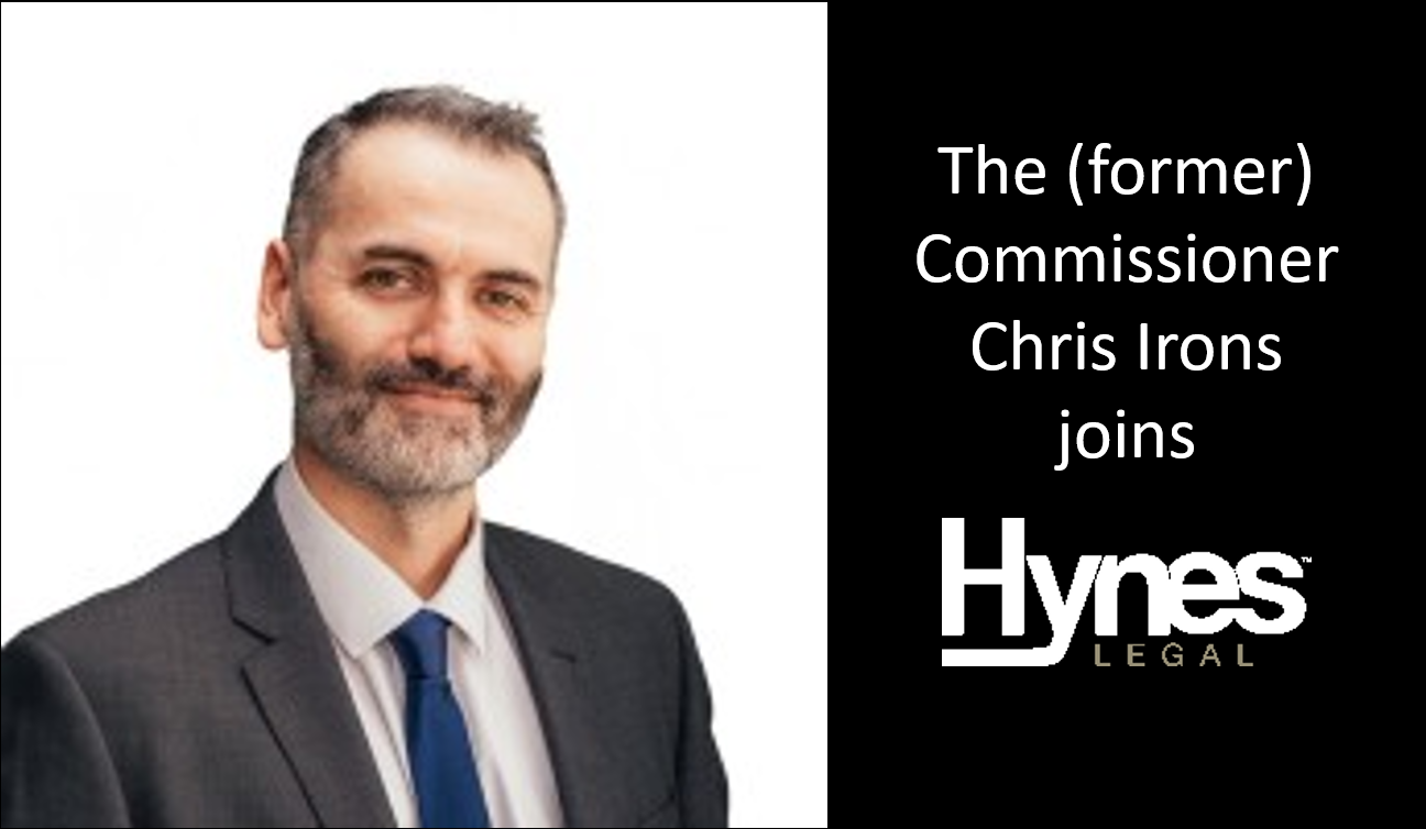 The (former) Commissioner Joins Hynes Legal